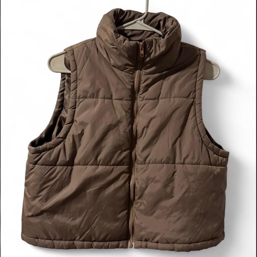 SHEIN Brown Puffer Vest